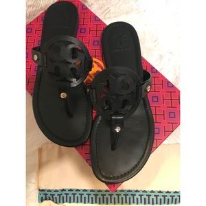 Black Tory Burch Miller Sandals - Size 7.5